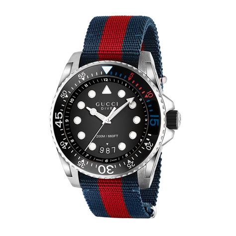 gucci red blue watch band|Gucci watches men.